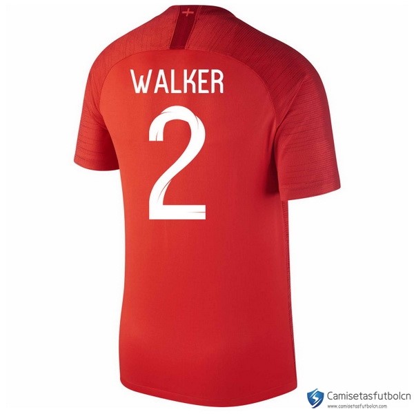 Camiseta Seleccion Inglaterra Segunda equipo Walker 2018 Rojo